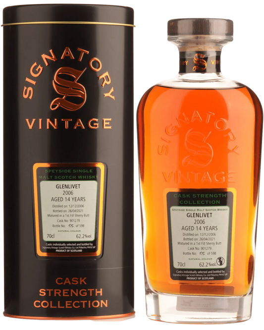 Liquor Loot- 2006 Signatory Vintage Glenlivet 14 Year Old Single Malt Scotch Whisky (700mL) -