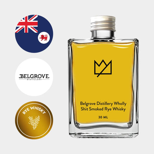 Belgrove Distillery Wholly Shit Smoked Rye Whisky 30ml, Liquor Loot