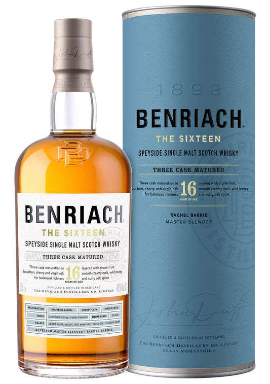Benriach 16 Year Old single malt scotch whisky (700ml), Liquor Loot