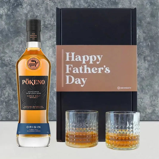 Father’s Day Pōkeno Origin Single Malt NZ Whisky Gift Set, Liquor Loot