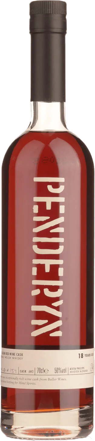 Liquor Loot- Penderyn 18 Year Old Red Wine Cask Finish Single Cask Single Malt Welsh Whisky (700mL) -