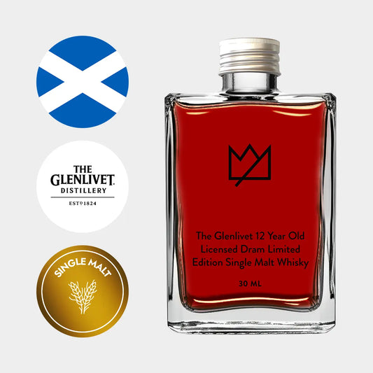 The Glenlivet 12 Year Old Licensed Dram Limited Edition Single Malt Whisky 30ml, Liquor Loot