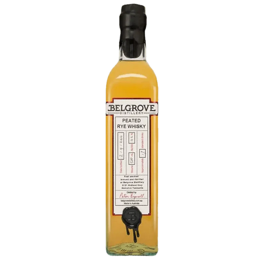 Liquor Loot- Belgrove Distillery Peated Rye Whisky (500mL) -
