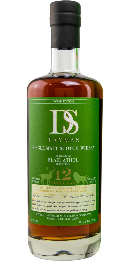 Liquor Loot- DS Tayman Blair Athol 12 Year Old Syrah Edition Single Malt Scotch Whisky (700ml) -