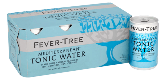 Liquor Loot- Fever-Tree Premium Mediterranean Tonic Water Cans (150ml x 8) -