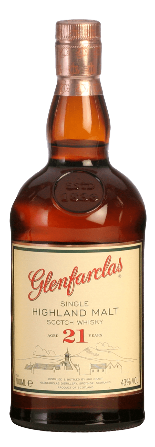 Glenfarclas 21 Year Old Single Malt Scotch Whisky (700mL
