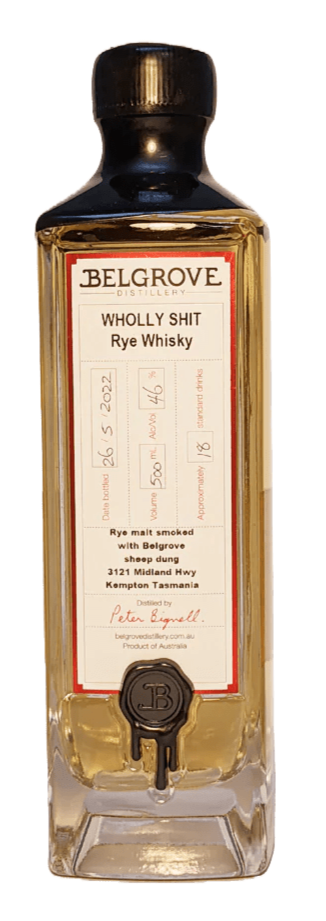 Liquor Loot- Belgrove Distillery Wholly Shit Smoked Rye Whisky (500mL) -