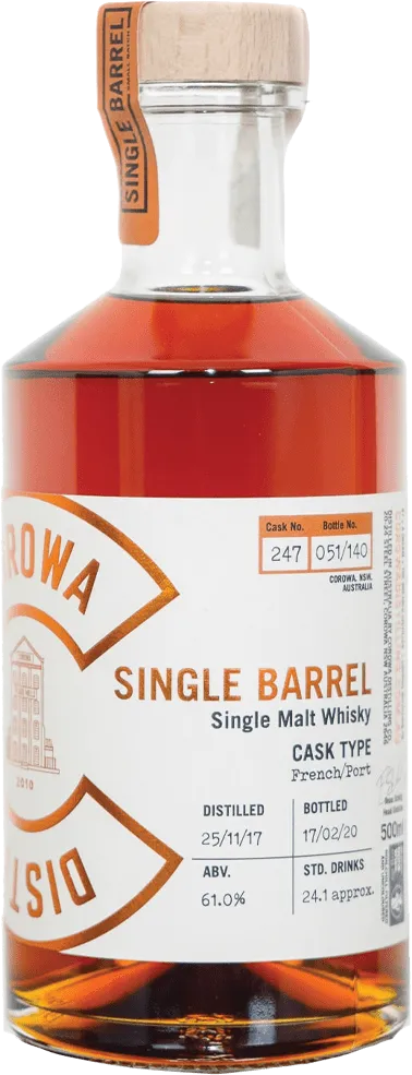  Liquor Loot- Corowa Distilling Co. French Oak Port Cask Single Malt Australian Whisky (500mL) -  