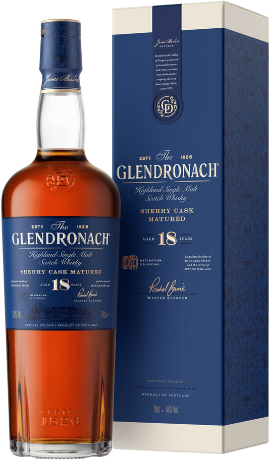 The GlenDronach 18 Year Old Sherry Casks Matured Single Malt Scotch Whisky (700mL)