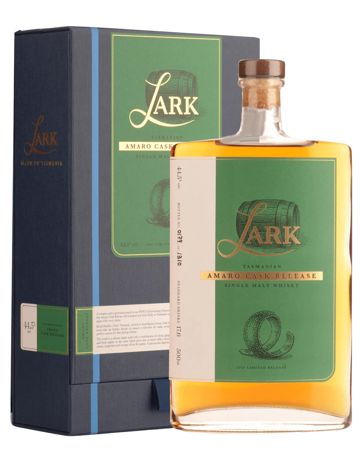  Liquor Loot- Lark Distillery Limited Edition Amaro Cask Single Malt Australian Whisky (500mL) -  