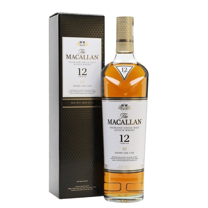 The Macallan 12 Year Old Sherry Cask Single Malt Scotch Whisky (700mL) - Liquor Loot- 