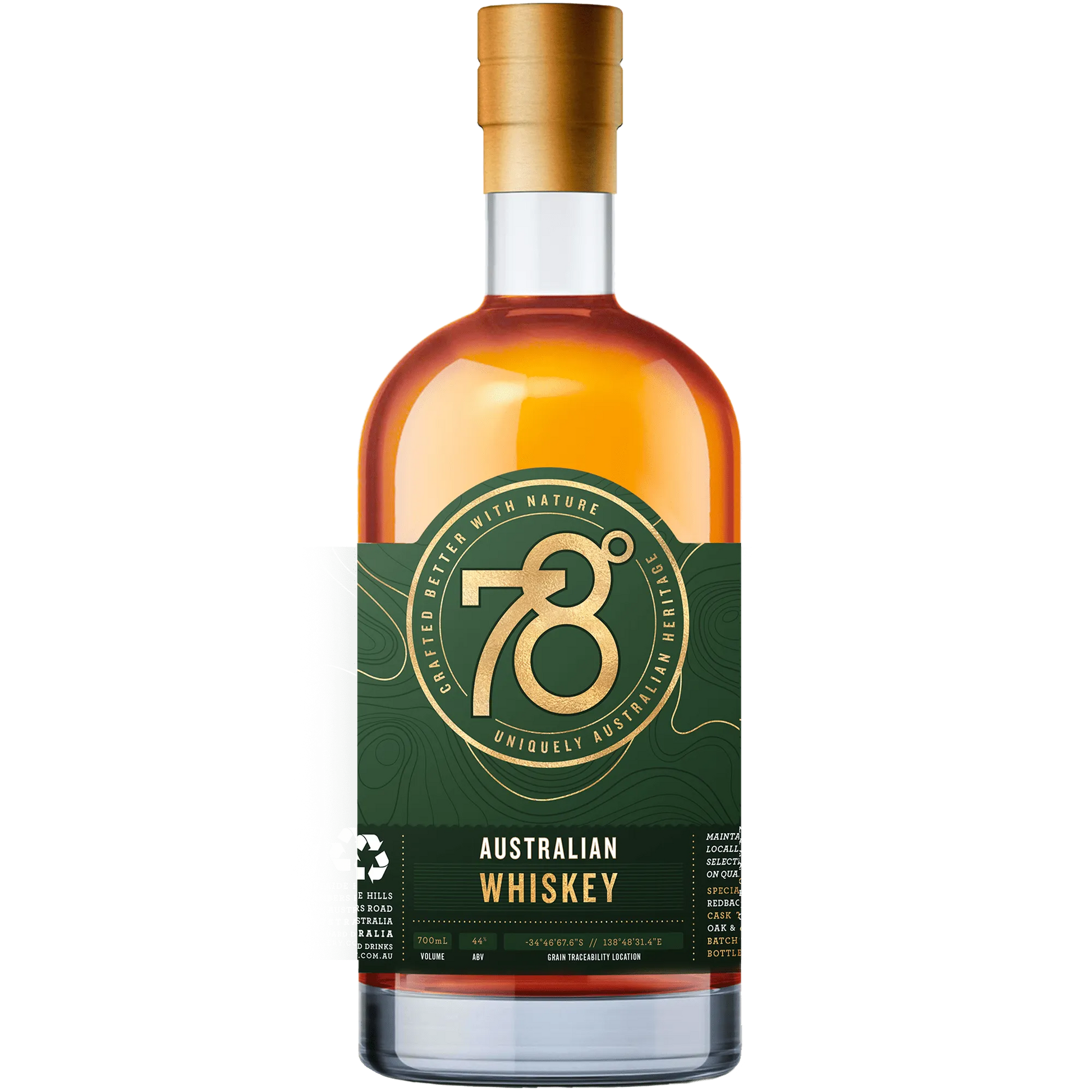 Liquor Loot- Adelaide Hills Distillery 78 Degrees Australian Whiskey (700mL) -  