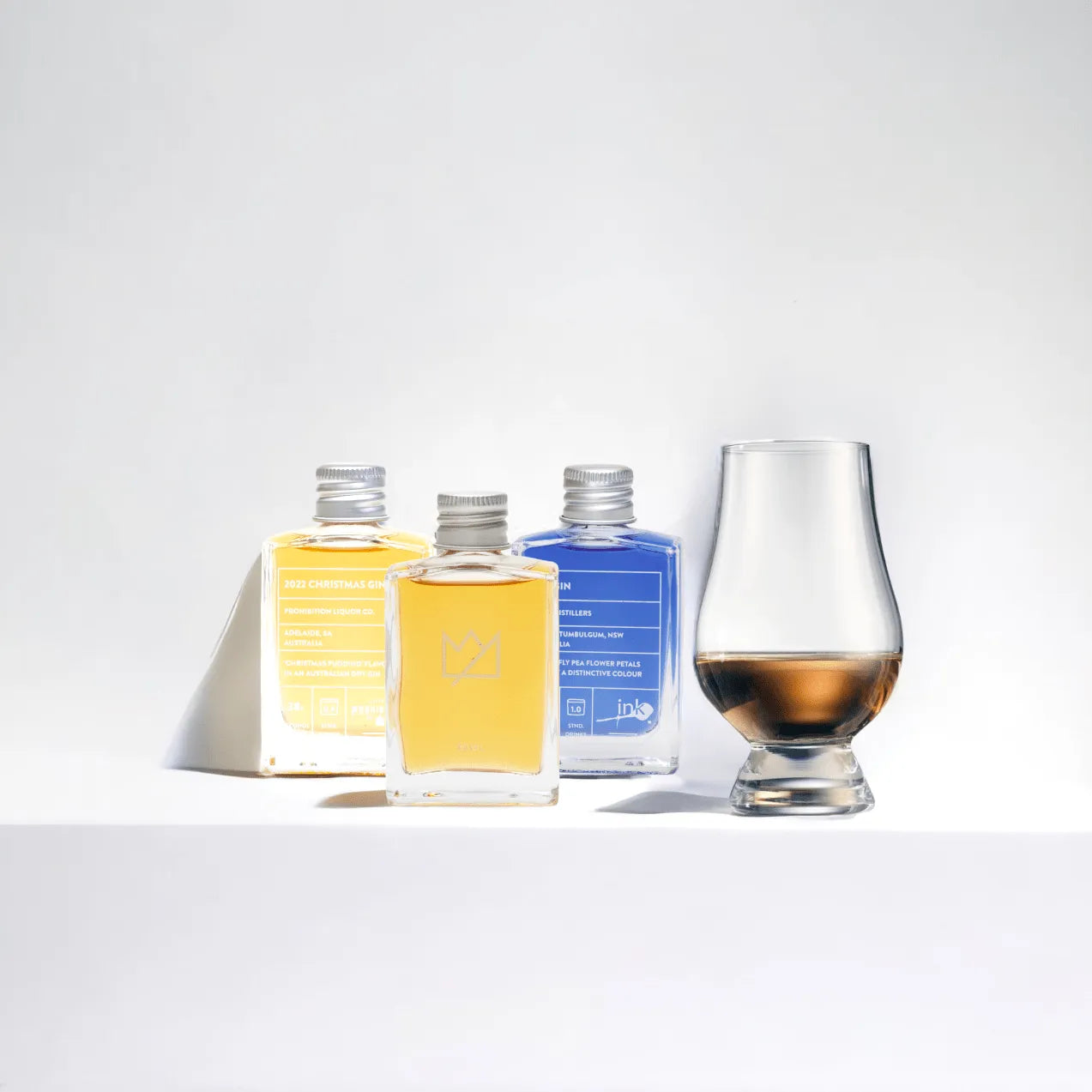  Liquor Loot- 2 x Mystery Tasters (Whisky, Spirits or Gin) + Whisky Glass (no logo) -  