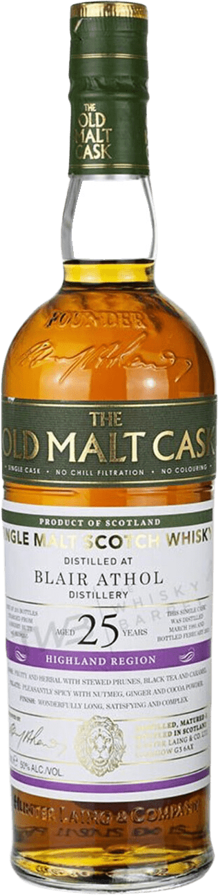 Hunter Laing Old Malt Cask Blair Athol 25 Year Old Single Malt Whisky (700mL) - Liquor Loot- 