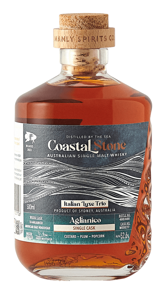 Manly Spirits Coastal Stone 'Italian Series' Aglianico Expression Single Malt Whisky (500mL) - Liquor Loot- 