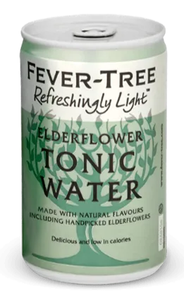  Liquor Loot- Fever-Tree Refreshingly Light Elderflower Tonic Water Cans (150ml x 8) -  