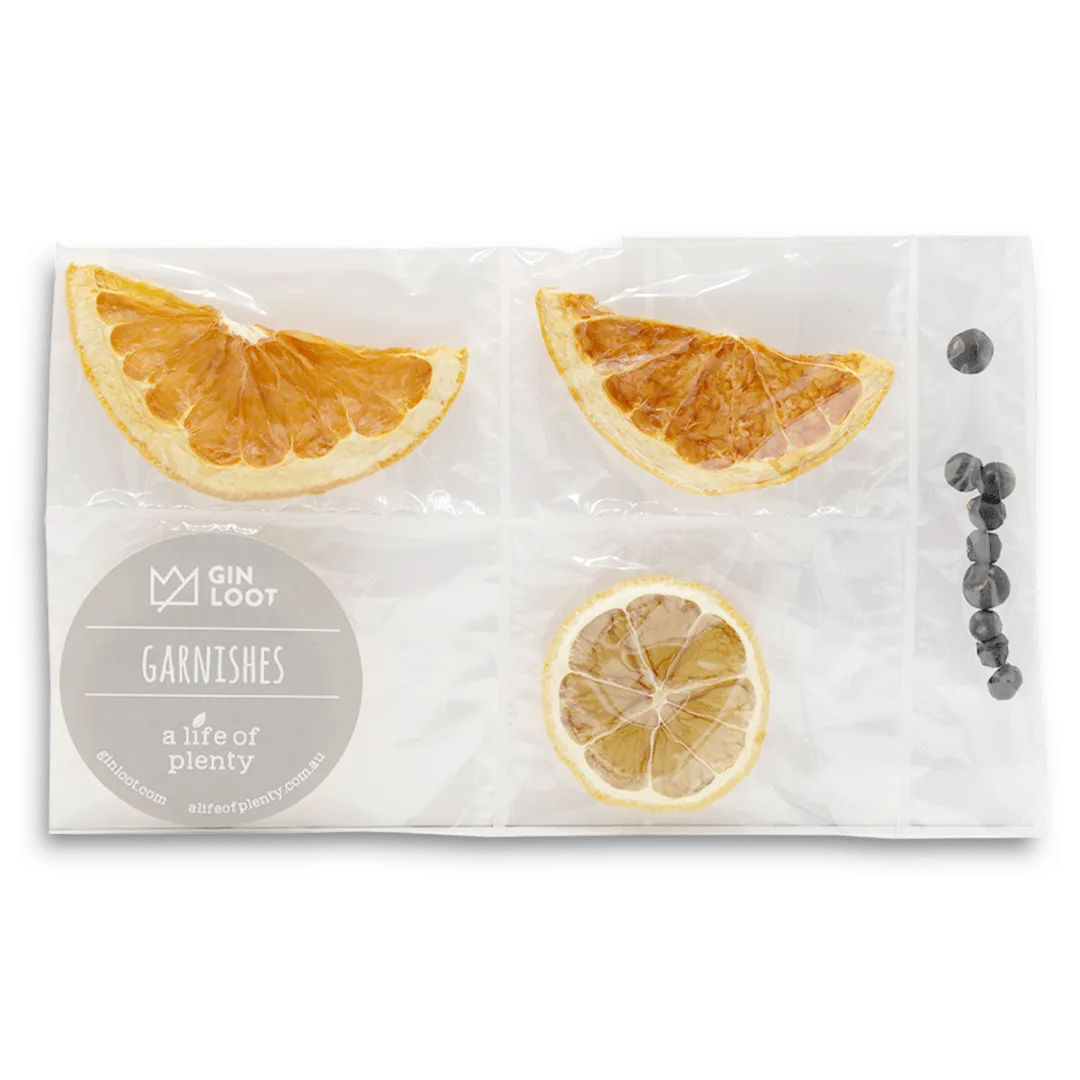  Liquor Loot- Grey Garnish Pairing Pack - Grapefruit, Lemon & Juniper -  
