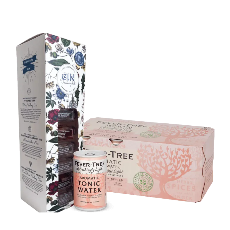  Liquor Loot- Gin Gift Pack & Aromatic Tonic Water Bundle -  