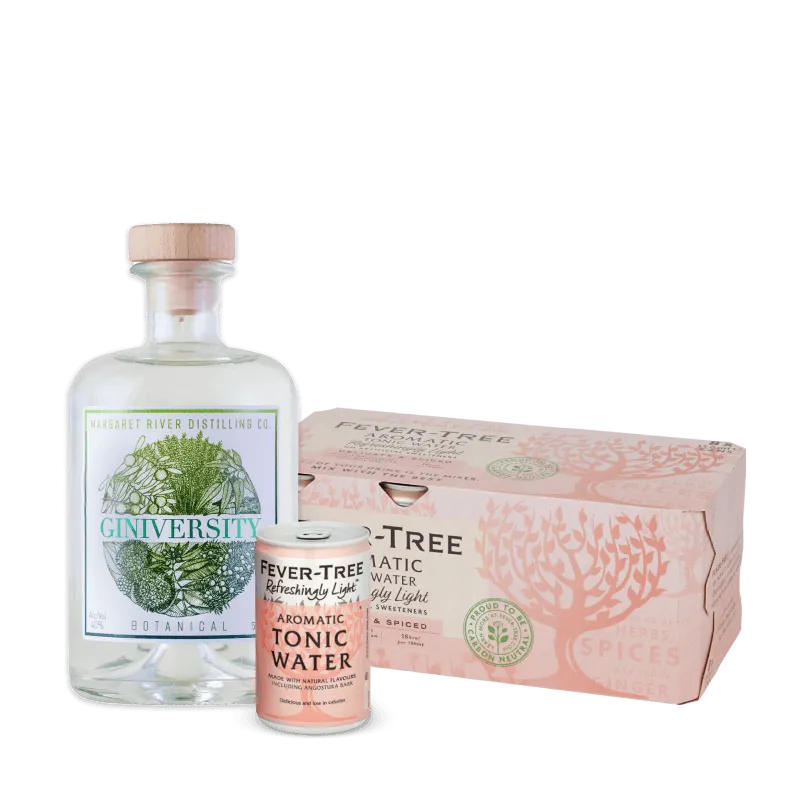  Liquor Loot- Giniversity Botanical Gin & Aromatic Tonic Bundle -  