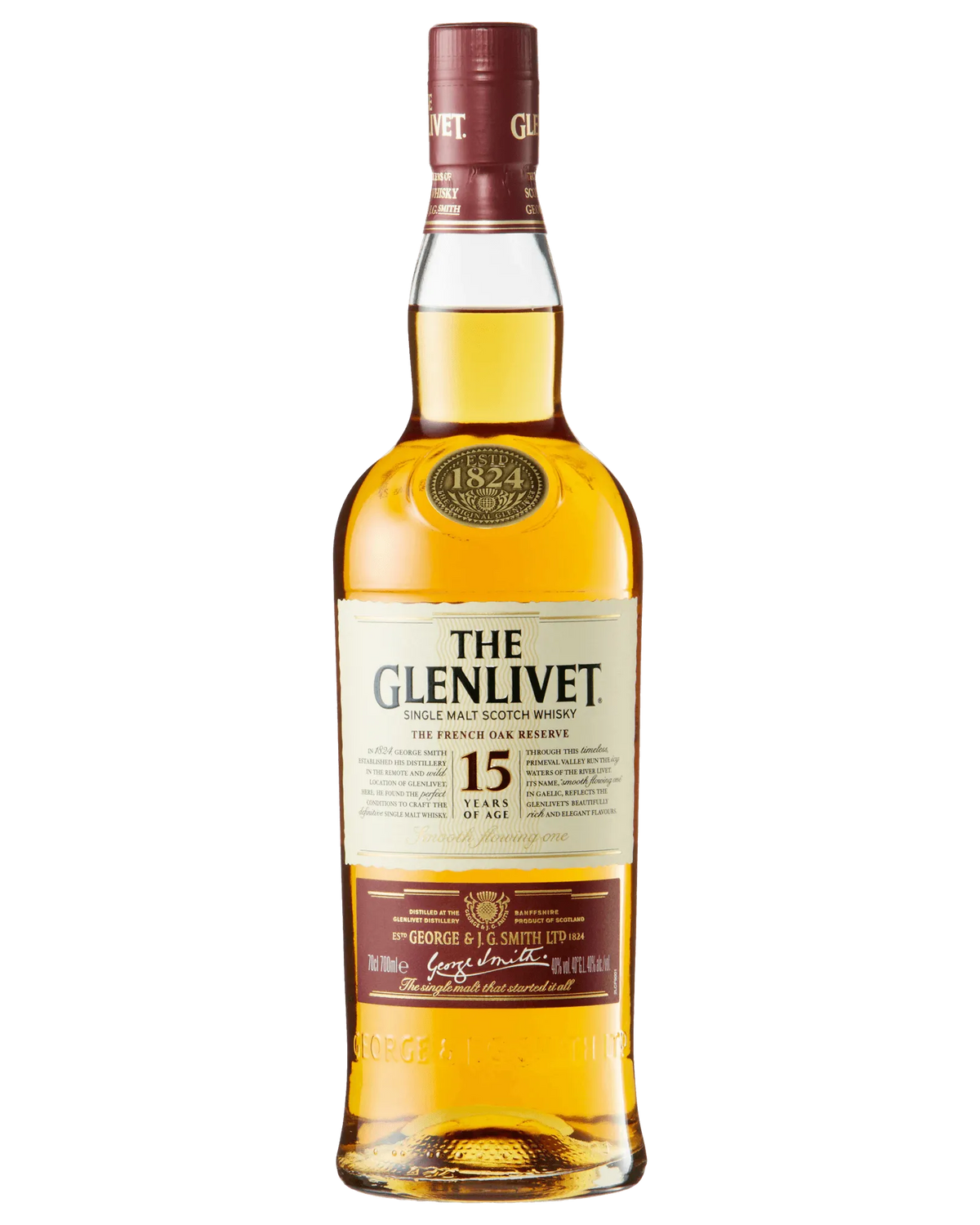  Liquor Loot- The Glenlivet 15 Year Old French Oak Reserve Single Malt Scotch Whisky(700mL) -  