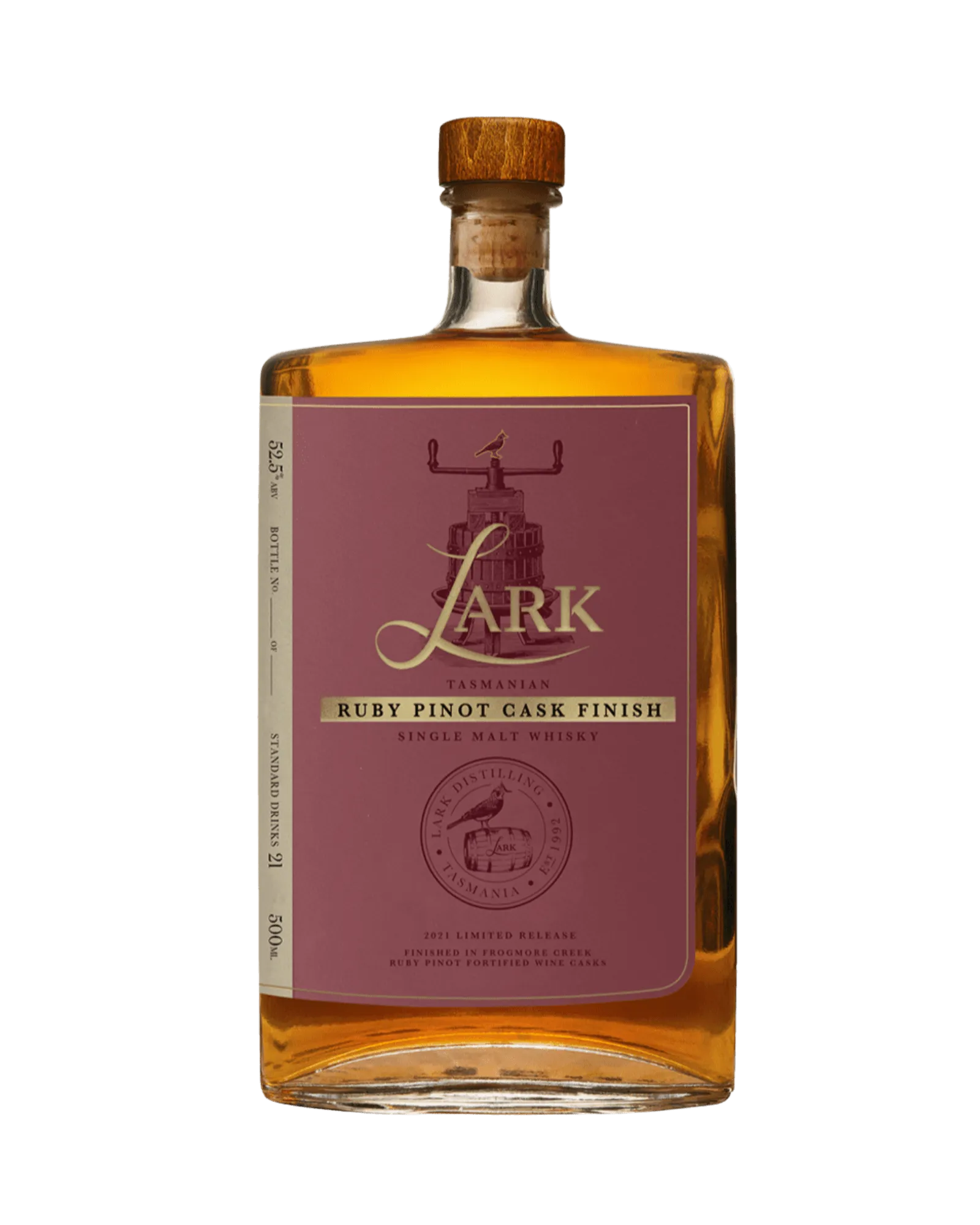  Liquor Loot- Lark Ruby Pinot Cask Finish Single Malt Australian Whisky (500mL) -  