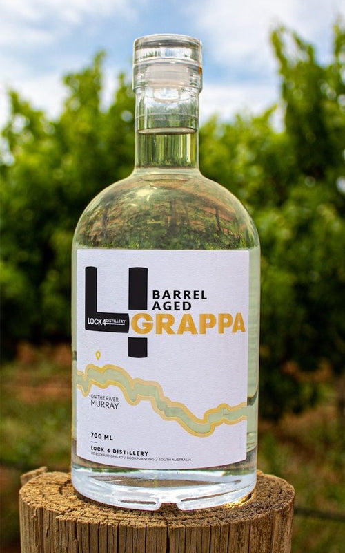 Lock 4 Barrel Aged Riverland Grappa (700ml)