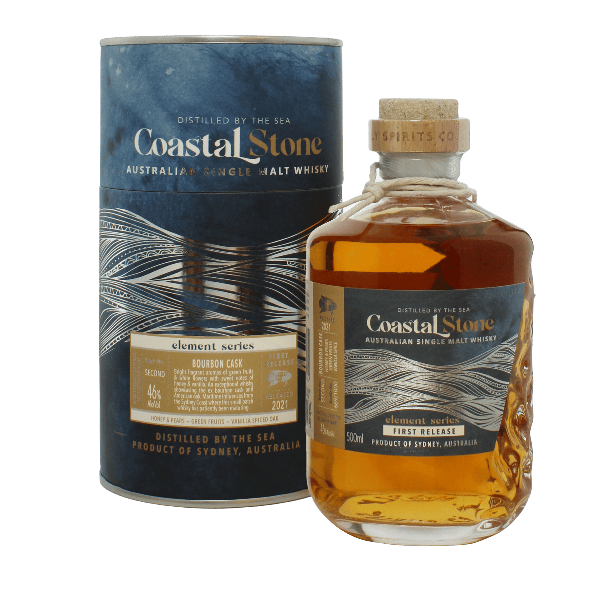 Coastal Stone Bourbon Cask Single Malt Australian Whisky (500mL) - Liquor Loot- 