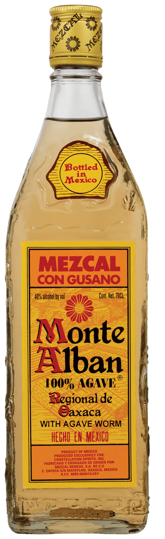 Monte Albán Mezcal con Gusano (700mL) - Liquor Loot- 