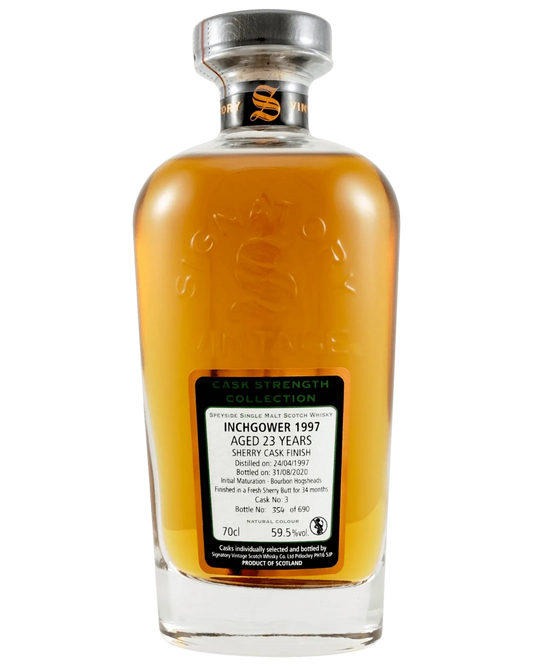  Liquor Loot- Signatory Vintage Cask Strength Inchgower 1997 23 Year Old Single Malt Scotch Whisky (700mL) -  
