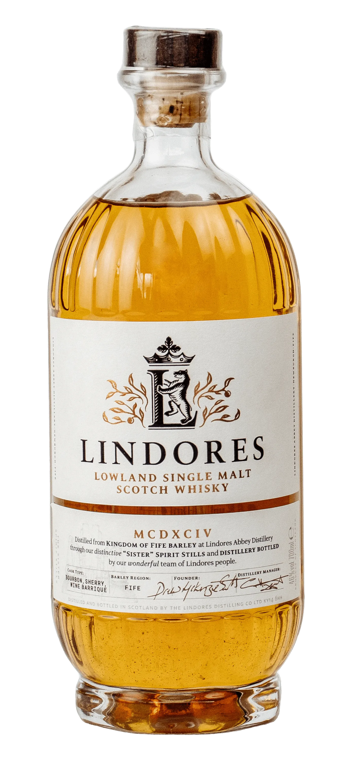  Liquor Loot- Lindores MCDXCIV Lowland Single Malt Scotch Whisky - 1494 (700mL) -  