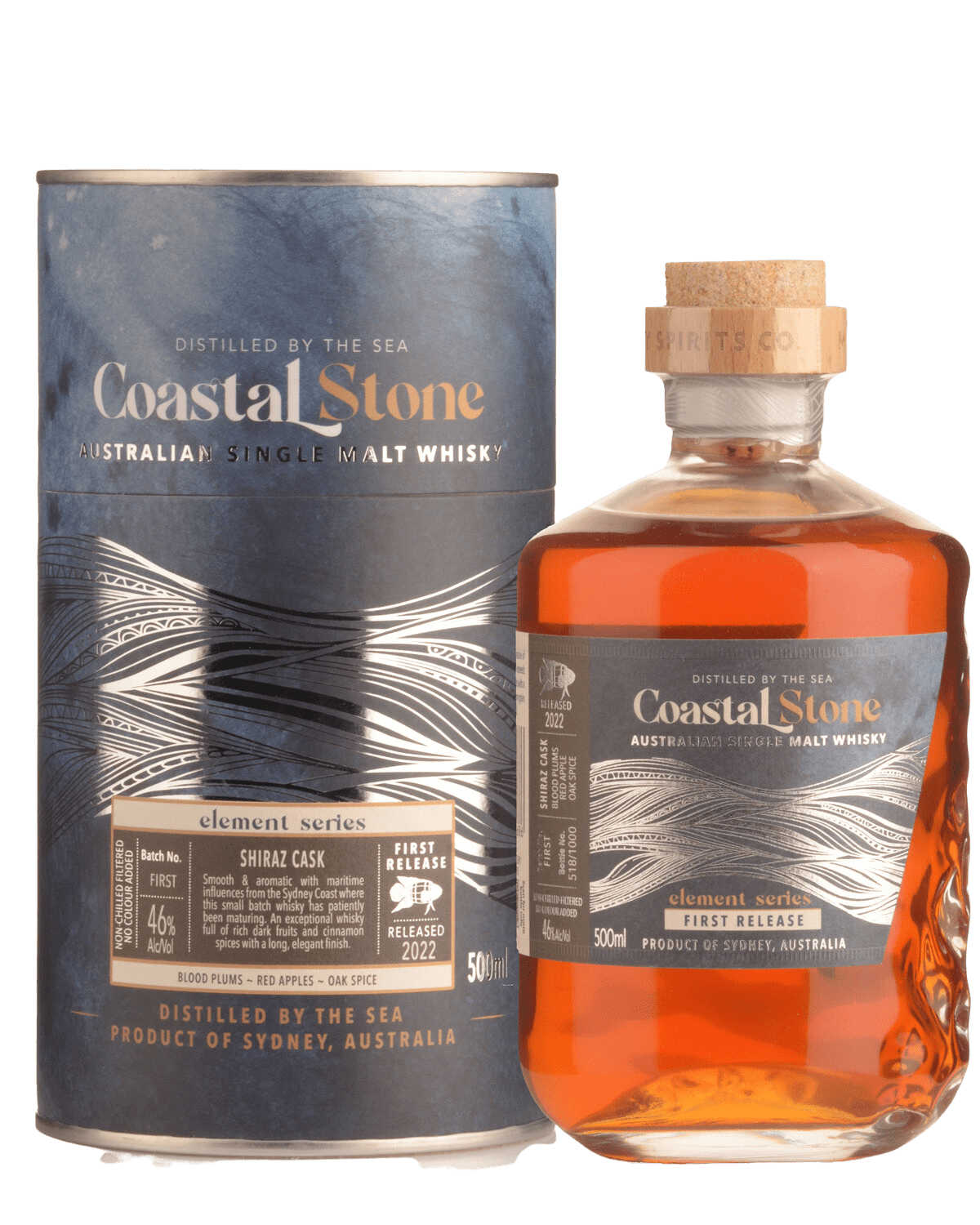 Coastal Stone Shiraz Cask Single Malt Australian Whisky (500mL) - Liquor Loot- 