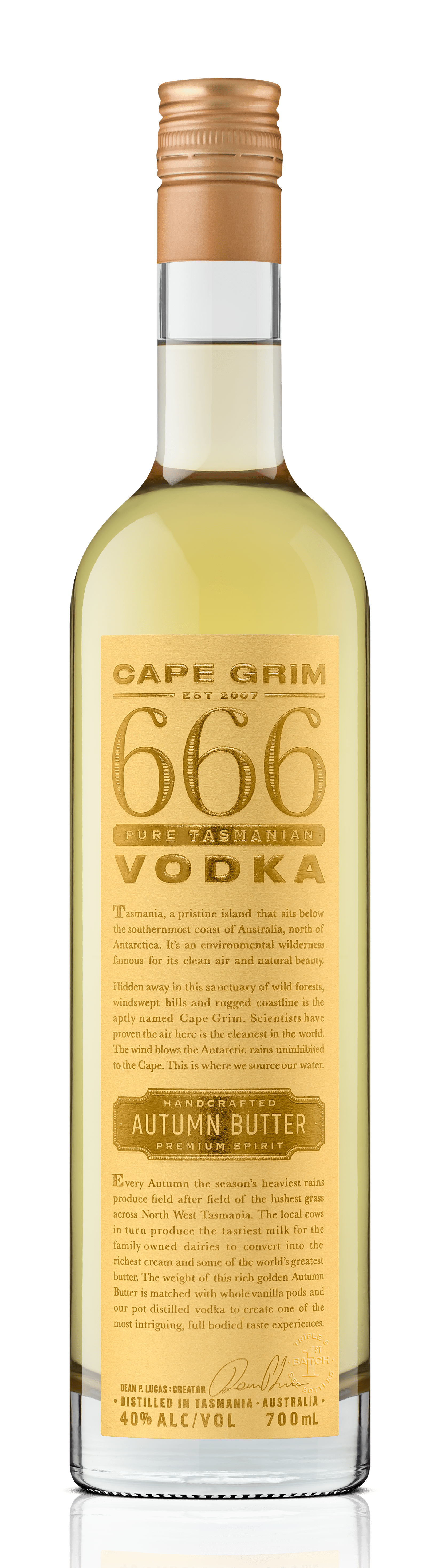 Cape Grim 666 Autumn Butter Vodka (700mL) - Liquor Loot- 