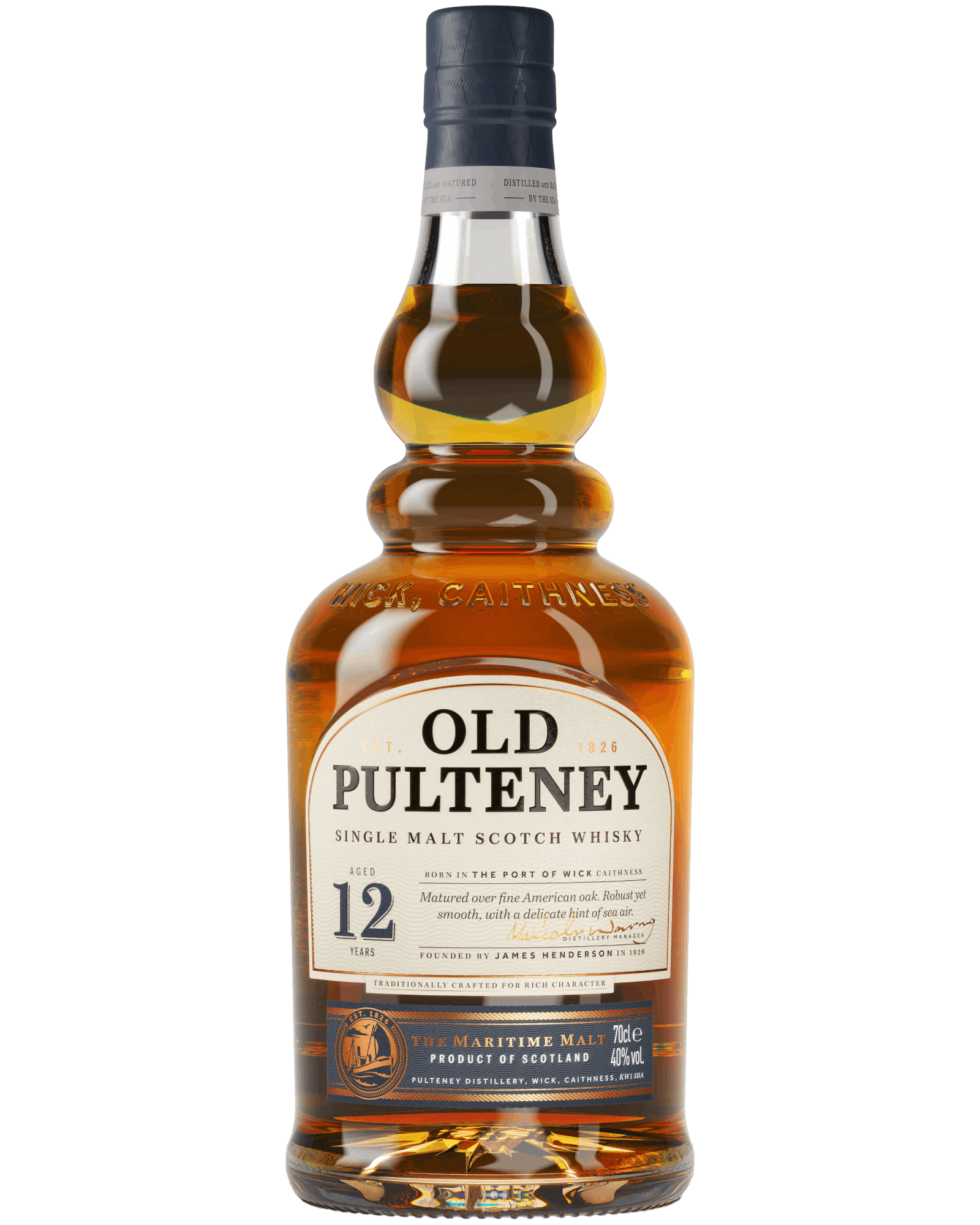 Old Pulteney 12 Year Old Single Malt Scotch Whisky (700mL) - Liquor Loot- 