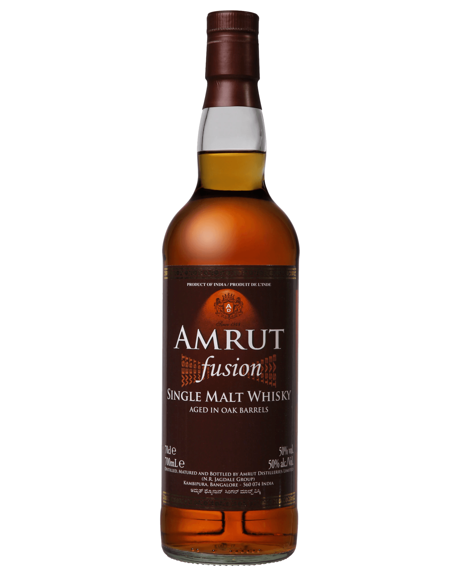 Amrut Fusion Single Malt Indian Whisky (700mL) - Liquor Loot- 