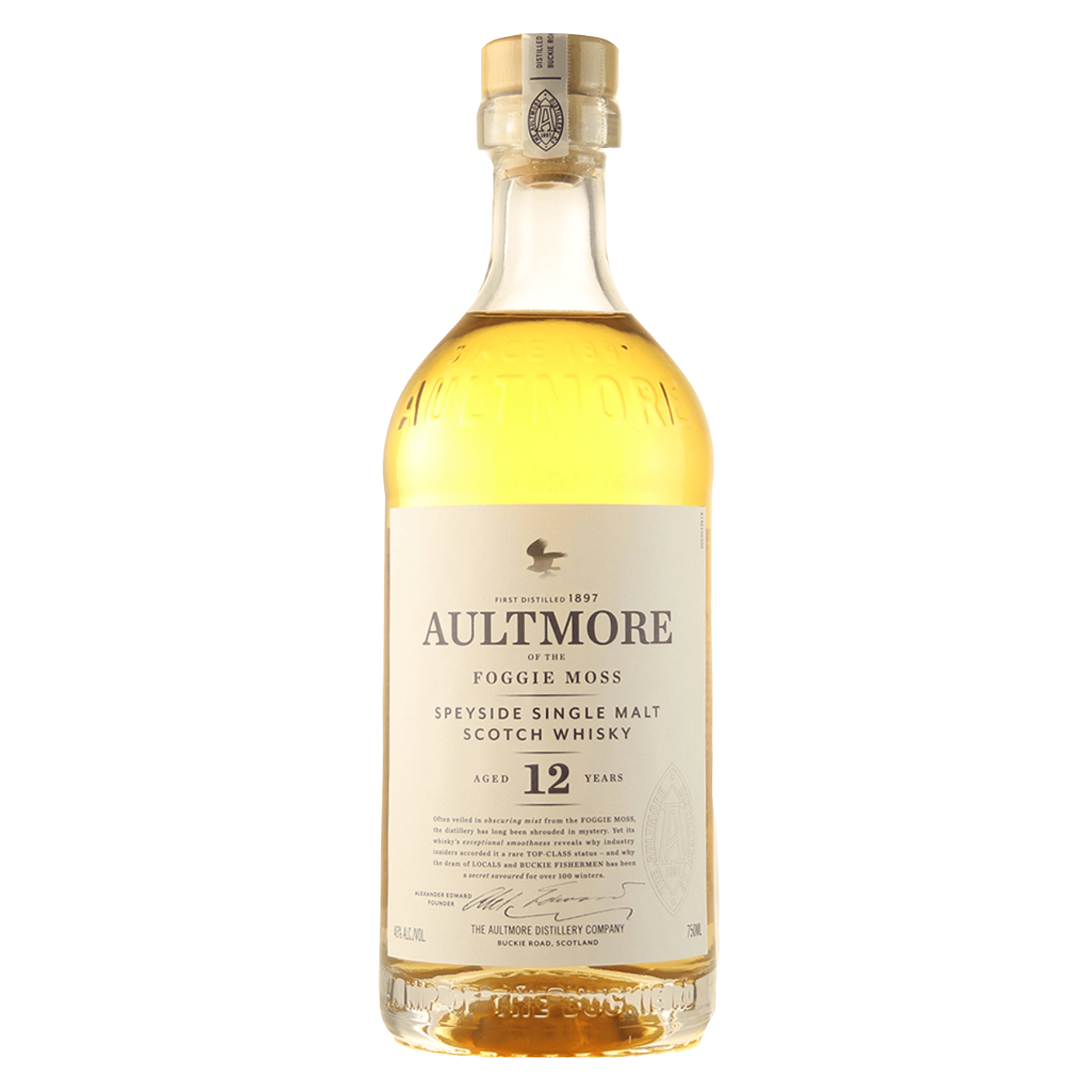 Aultmore of the Foggie Moss 12 Year Old Single Malt Scotch Whisky (700mL) - Liquor Loot- 