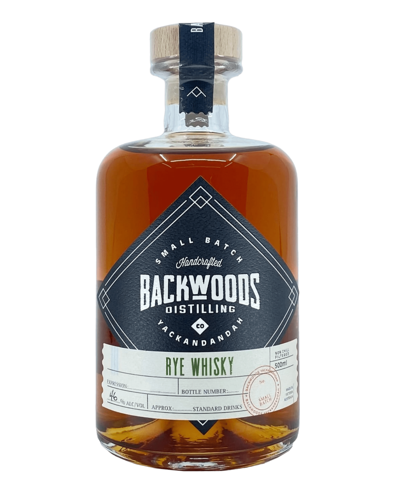 Backwoods Australian Rye Whisky - Batch #5 (500mL) - Liquor Loot- 