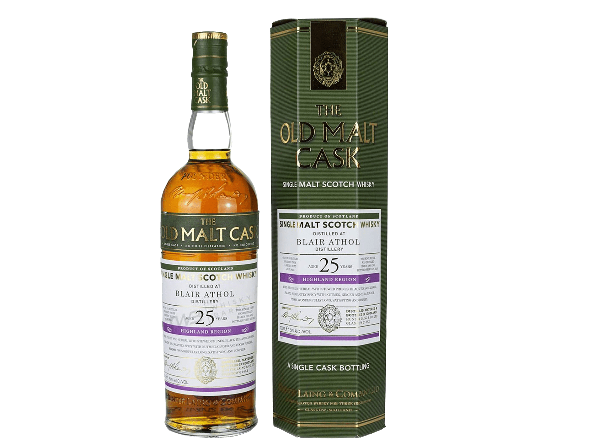 Hunter Laing Old Malt Cask Blair Athol 25 Year Old Single Malt Whisky (700mL) - Liquor Loot- 