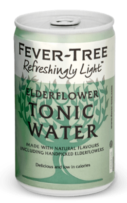 Fever-Tree Refreshingly Light Elderflower Tonic Water Cans (150ml x 8) - Liquor Loot- 