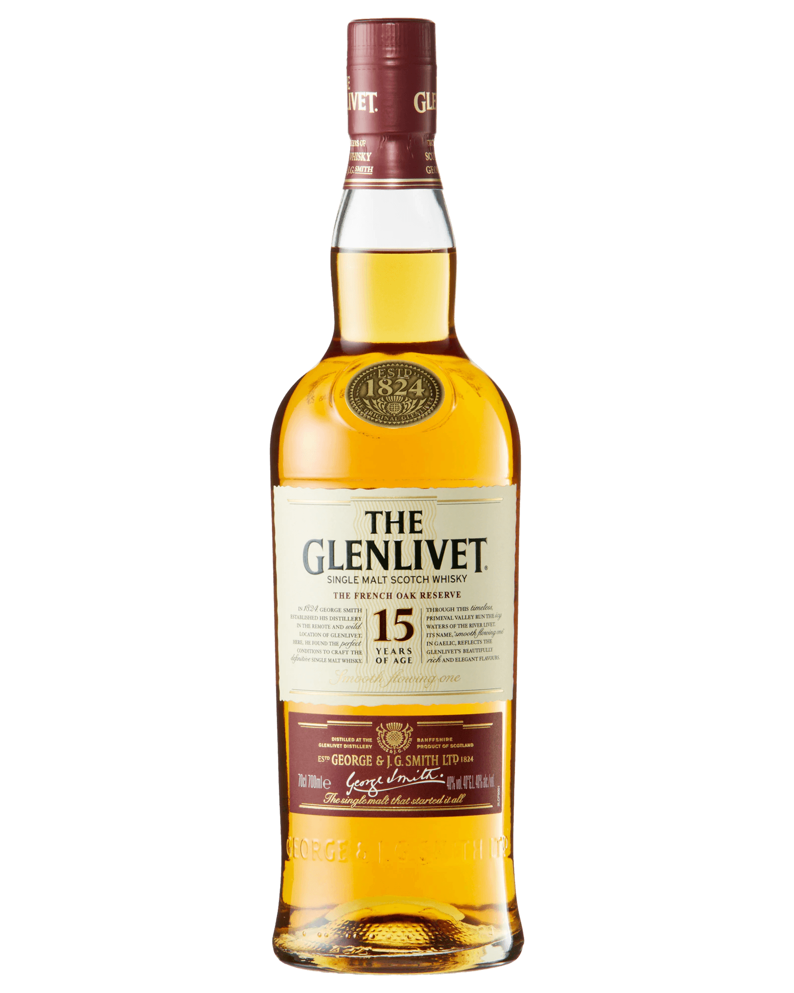 The Glenlivet 15 Year Old French Oak Reserve Single Malt Scotch Whisky(700mL) - Liquor Loot- 