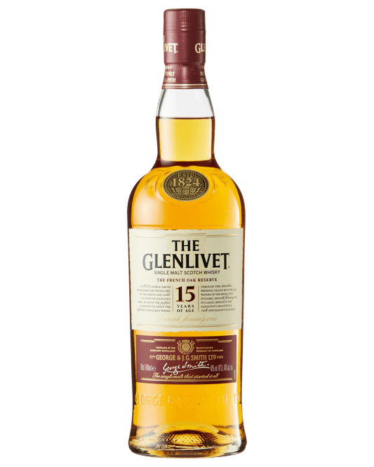 The Glenlivet 15 Year Old French Oak Reserve Single Malt Scotch Whisky(700mL) - Liquor Loot- 