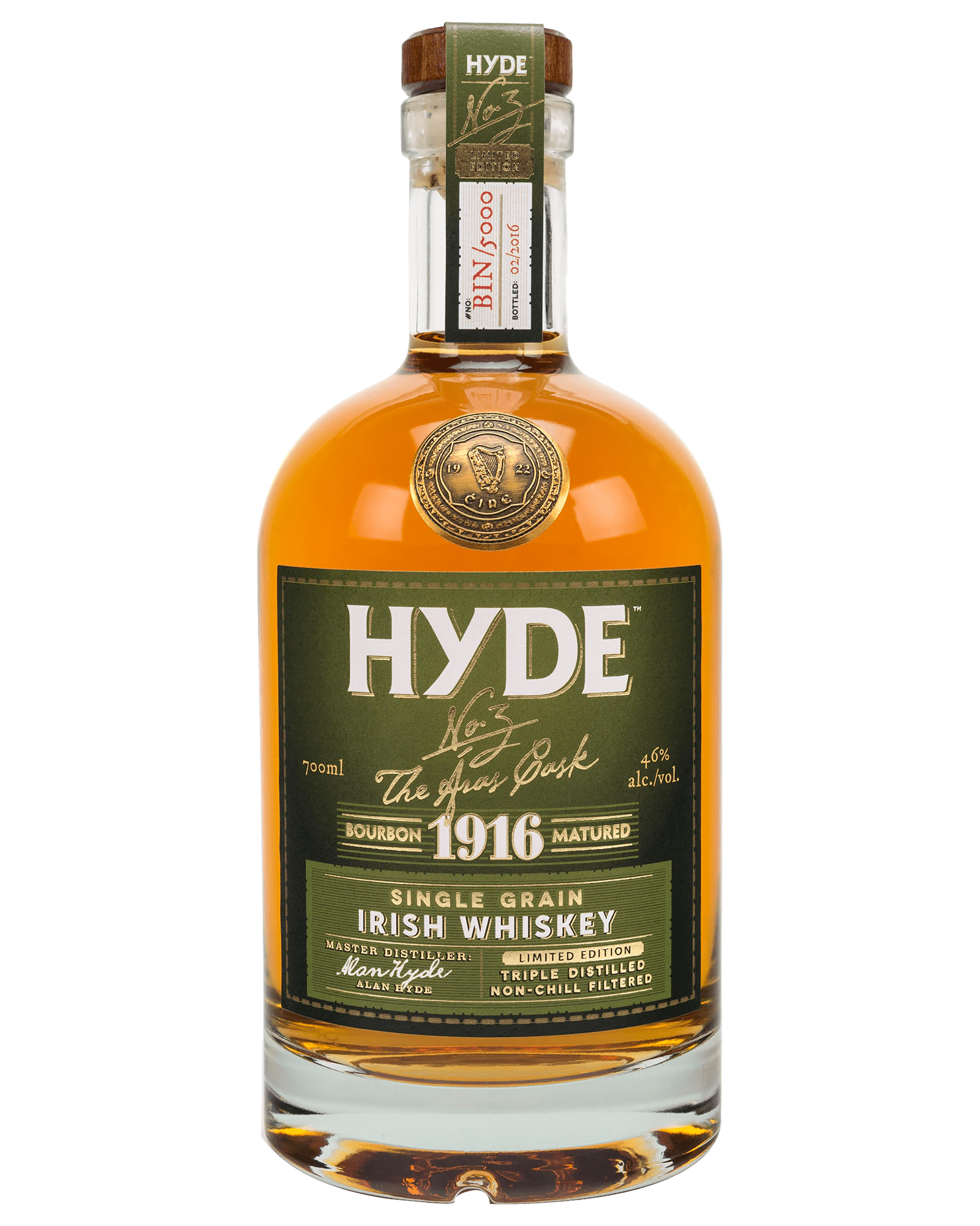 Hyde The Aras Cask No.3 Single Grain Irish Whiskey (700mL) - Liquor Loot- 