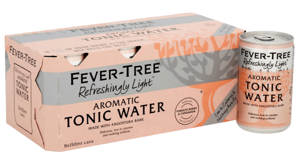 Fever-Tree Refreshingly Light Aromatic Tonic Water (150ml x 8) - Liquor Loot- 