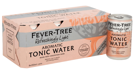 Fever-Tree Refreshingly Light Aromatic Tonic Water (150ml x 8) - Liquor Loot- 