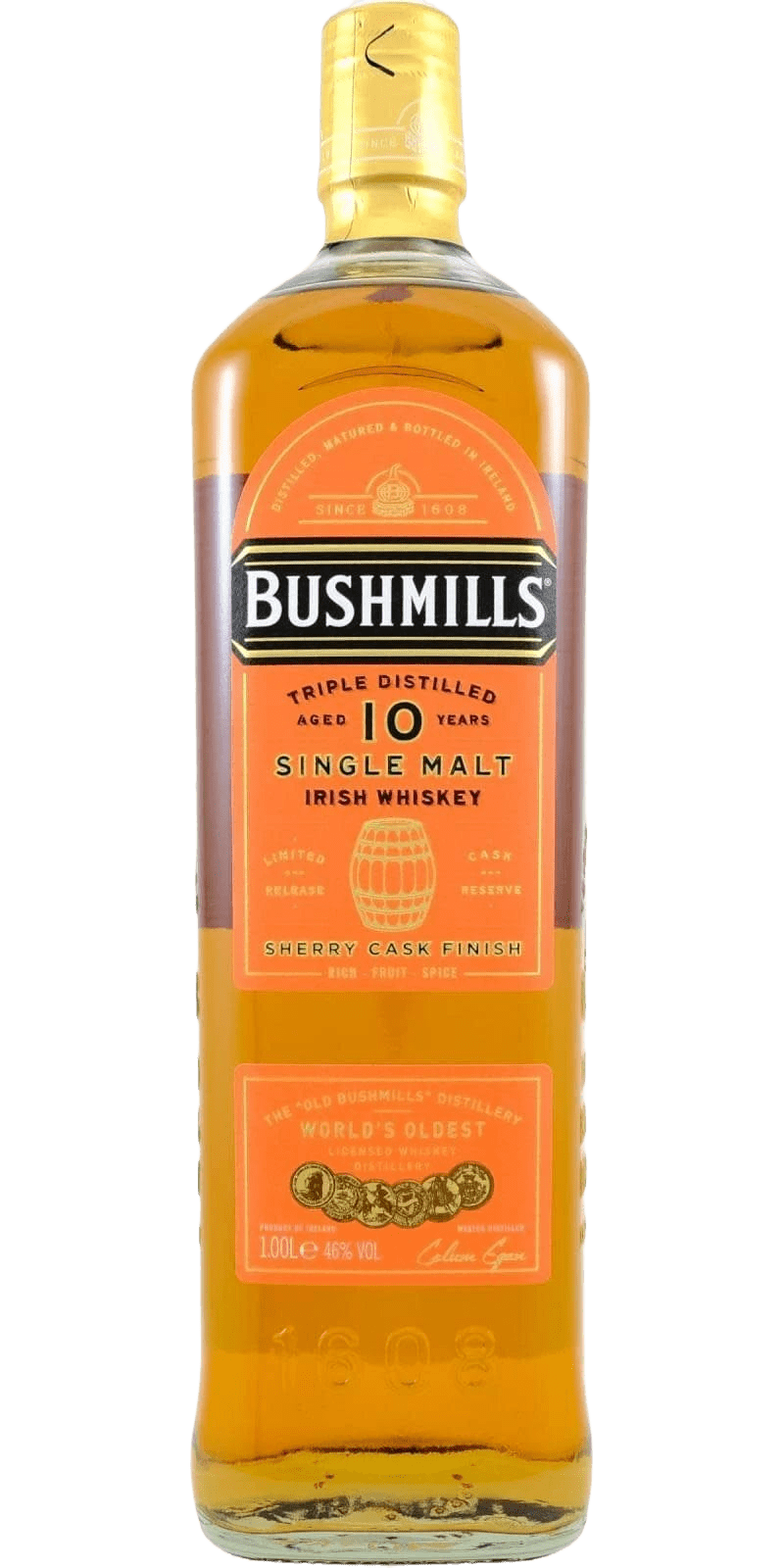 Bushmills 10 Year Old Sherry Cask Finish Irish Whiskey (1000mL) - Liquor Loot- 