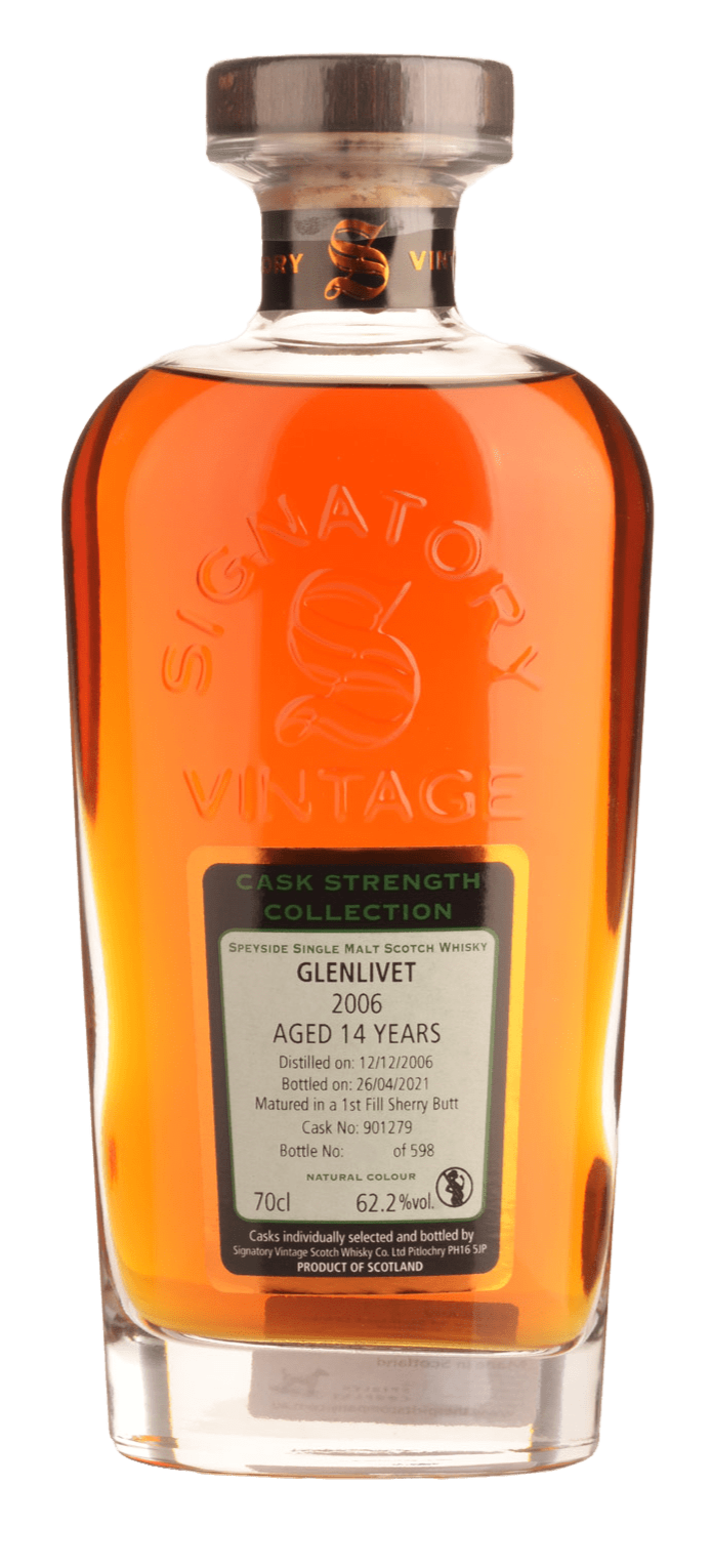 2006 Signatory Vintage Glenlivet 14 Year Old Single Malt Scotch Whisky (700mL) - Liquor Loot- 