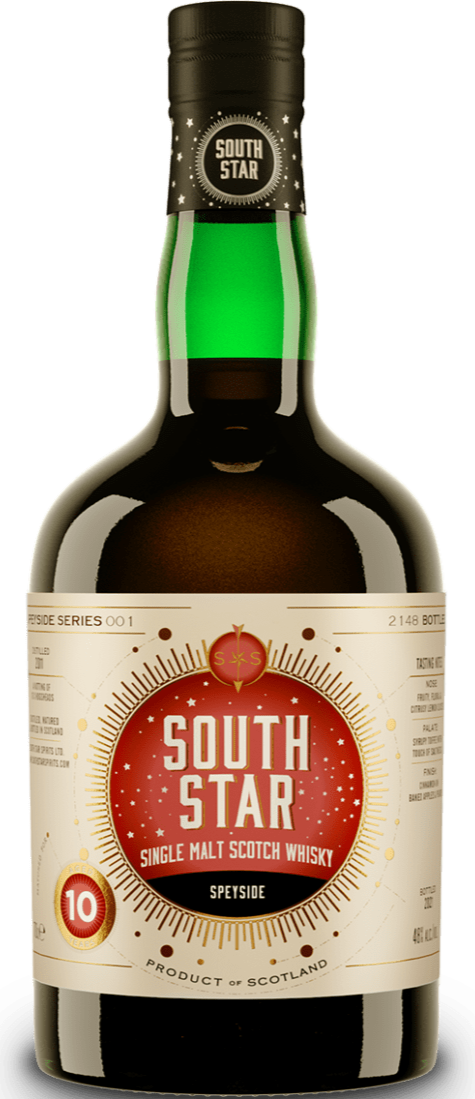 South Star Speyside 10 Year Old Single Malt Scotch Whisky (700mL) - Liquor Loot- 
