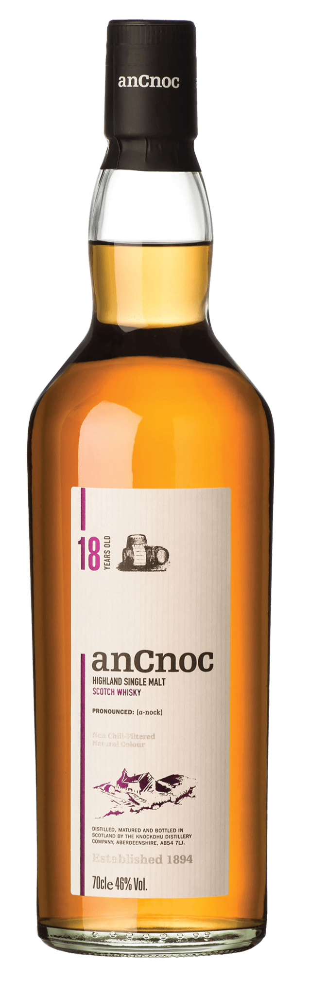 AnCnoc 18 Year Old Single Malt Scotch Whisky (700mL) - Liquor Loot- 