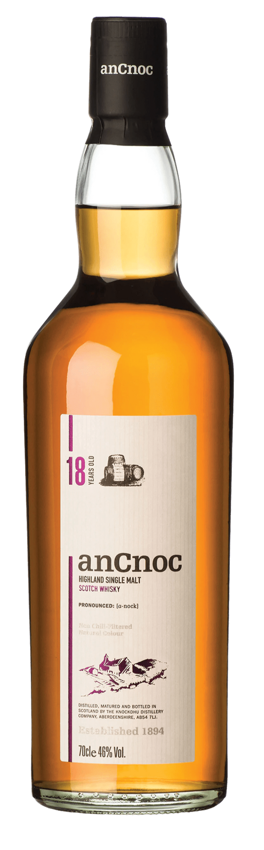 AnCnoc 18 Year Old Single Malt Scotch Whisky (700mL) - Liquor Loot- 