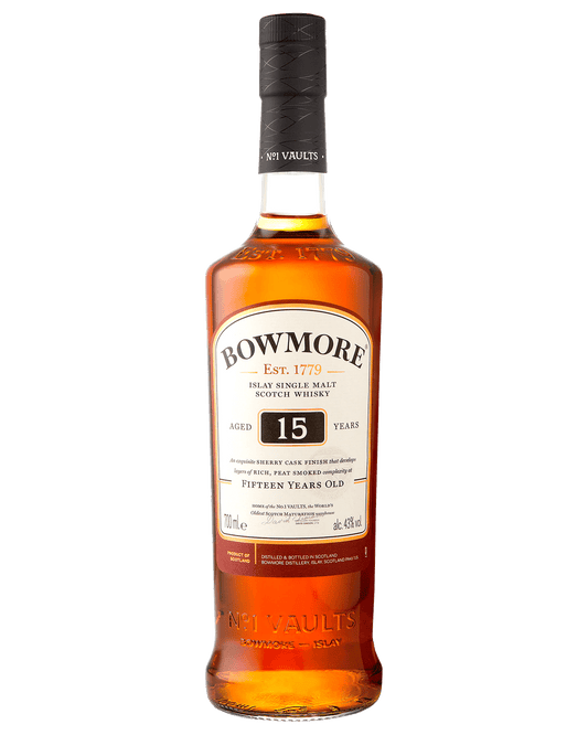 Bowmore Sherry Cask Finish 15 Year Old Single Malt Scotch Whisky (700mL) - Liquor Loot- 