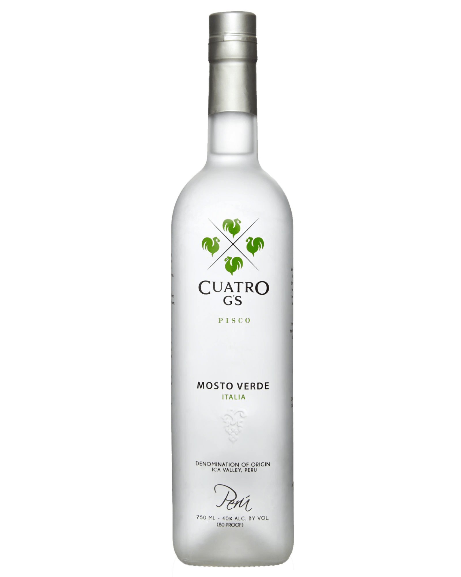 Cuatro G’s Italia Mosto Verde Pisco (700mL) | Liquor Loot